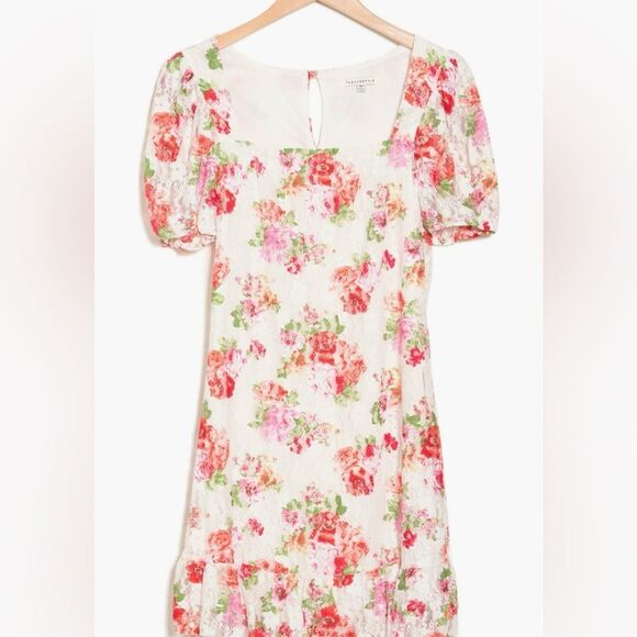 Tash and Sophie square neck floral lace mini dress - Picture 3 of 8